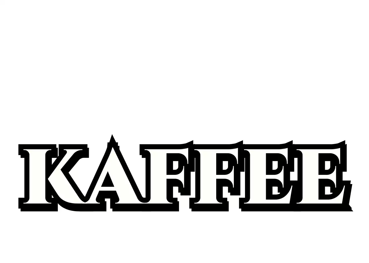 Schwarz orange retro niedlich cafe logo cafe Hut