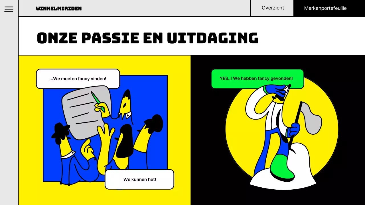 Pop illustratie concept merk portfolio in fluorescerende kleuren