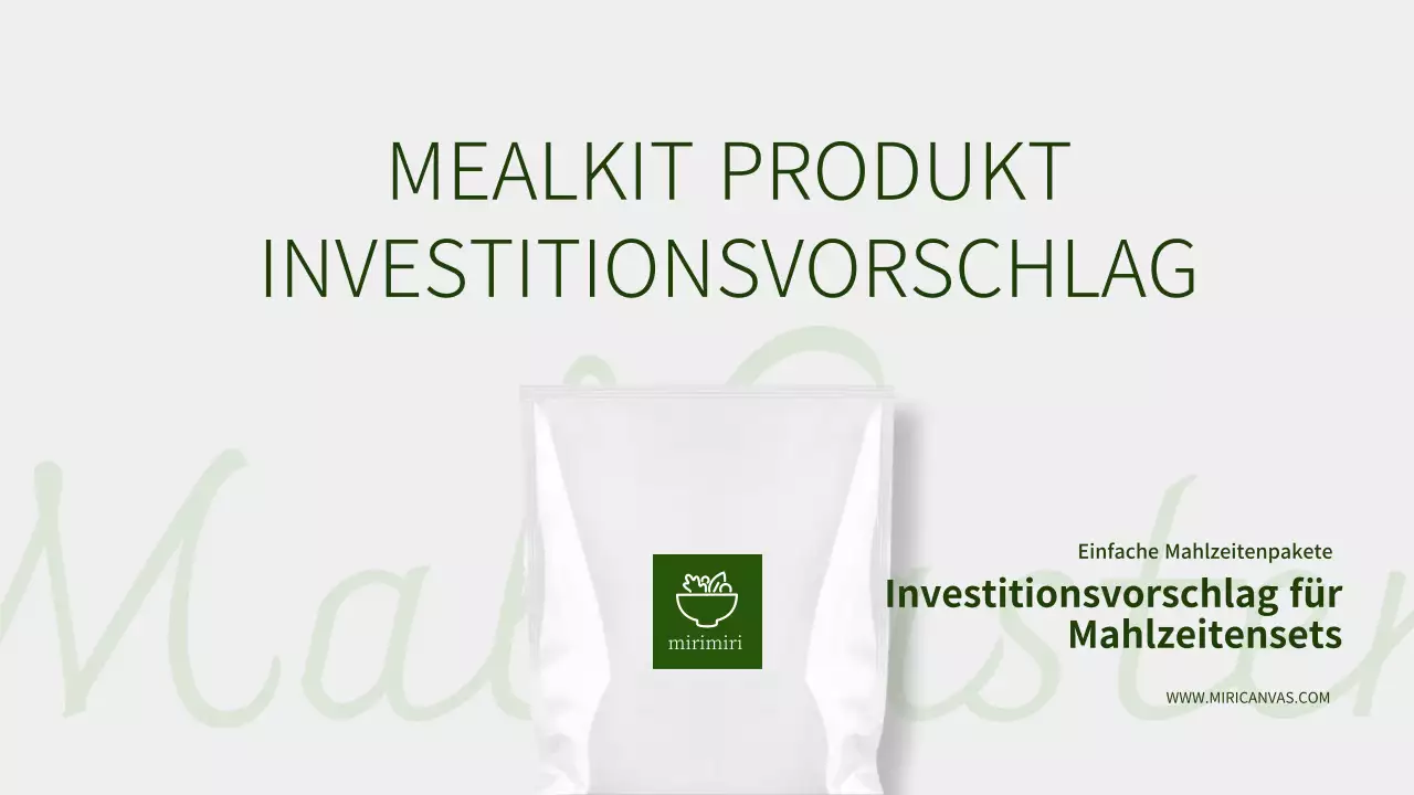 Investitionsvorschläge für graue Mühlenprodukte in grün