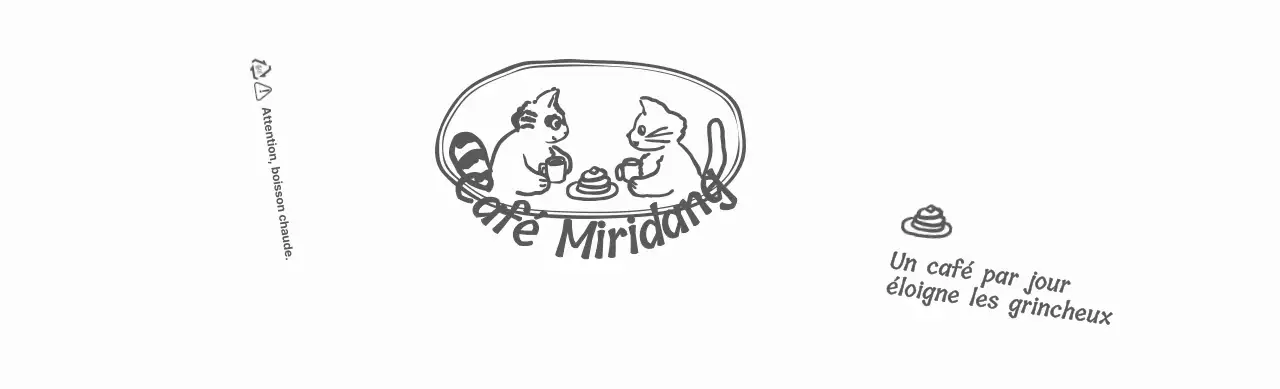 L'heure du thé du raton laveur vert et du chat