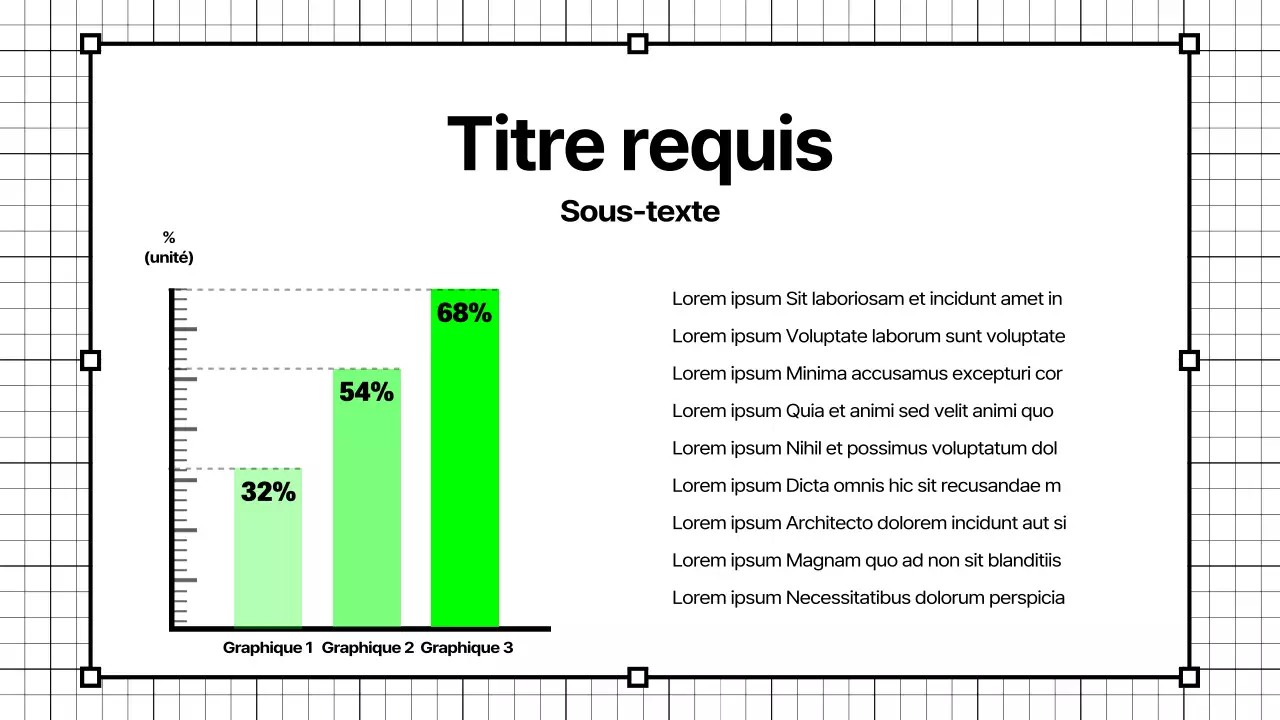 Graphiques simples en noir et couleurs néon