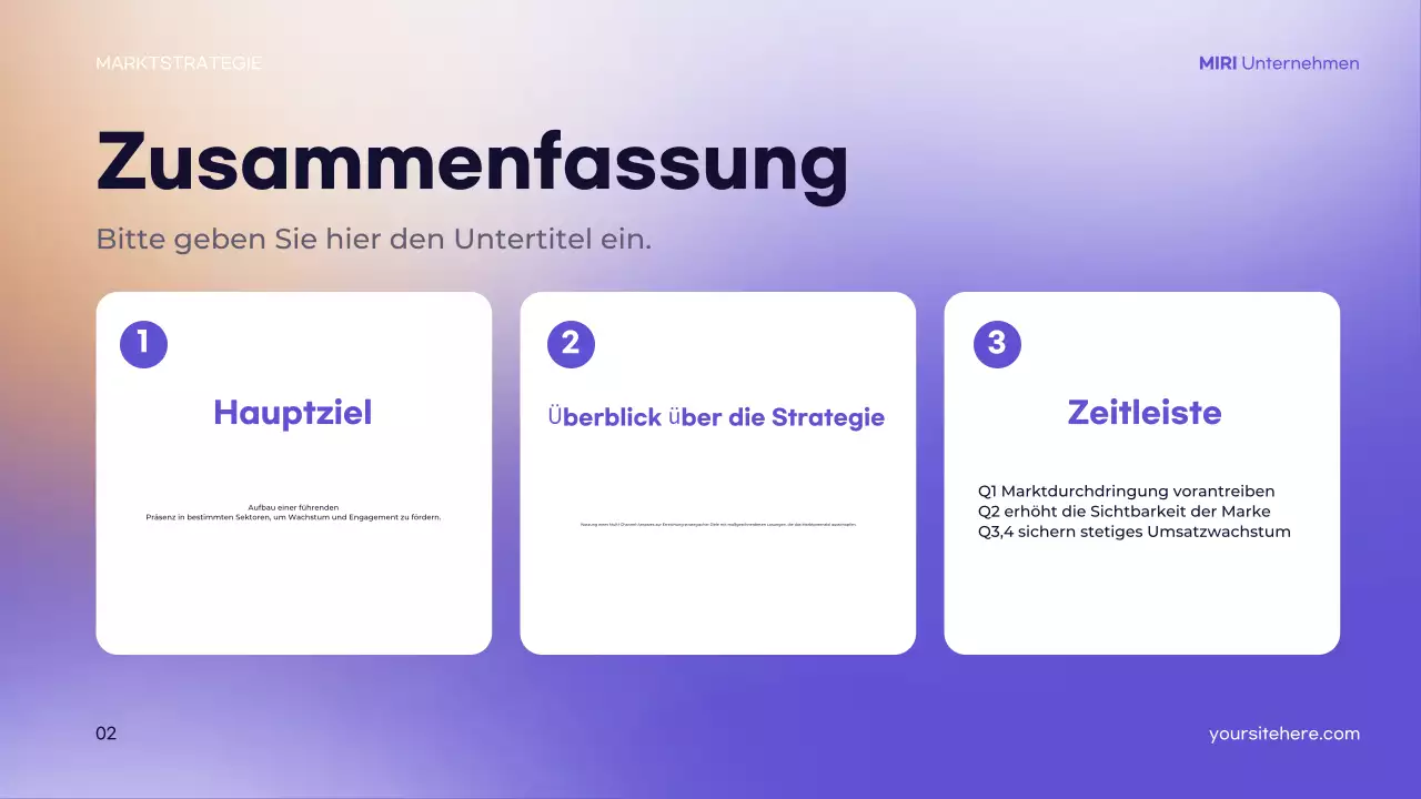 lila moderne Strategie Präsentation