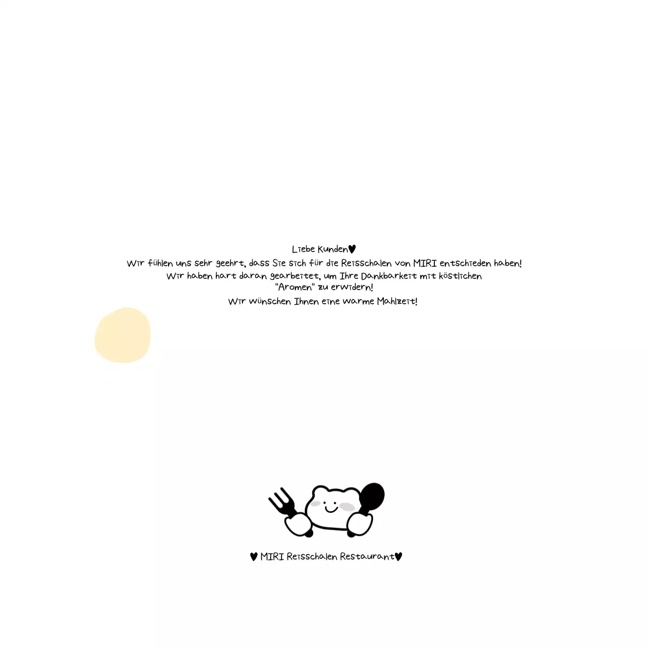 Beige Niedliche Dankeschön-Postkarte