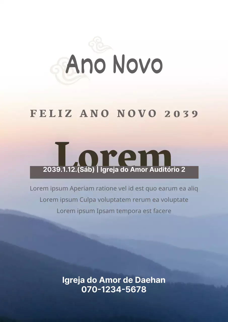 Serviço de ação de graças do Ano Novo