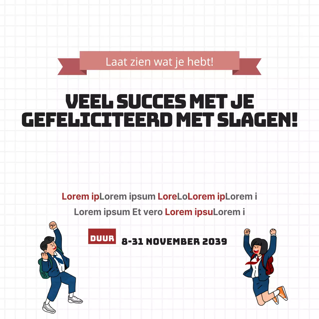 Proost voor het slagen