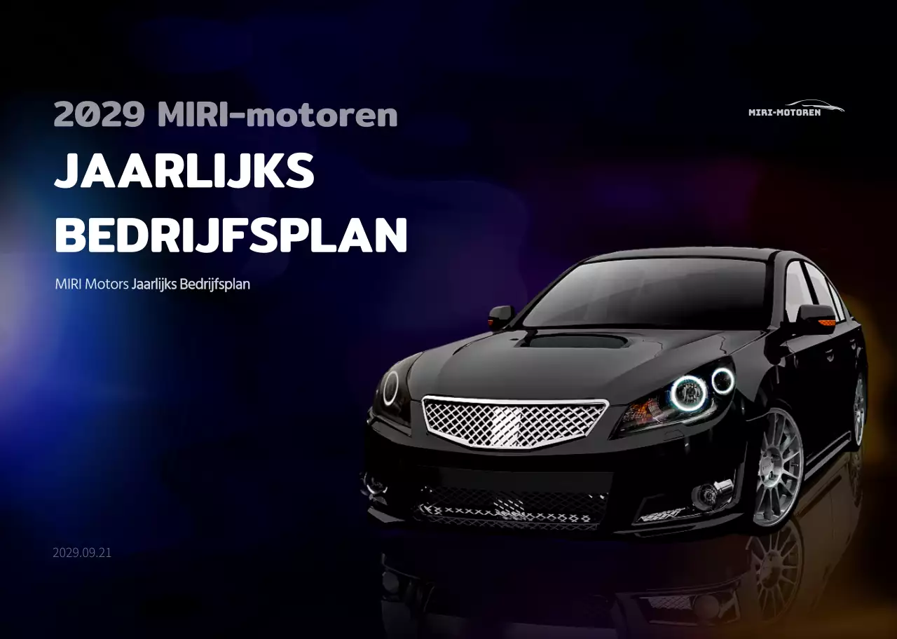 Autobinding met bewegend grafisch concept in blauw en zwart