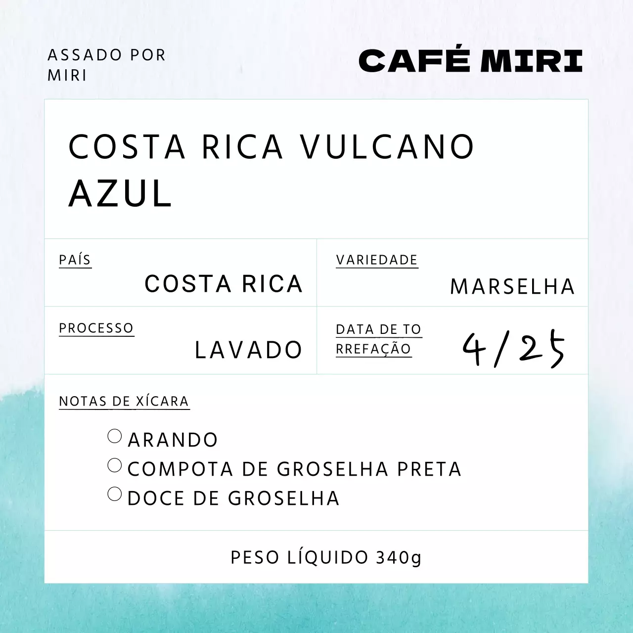 Autocolantes para etiquetas de café em grão