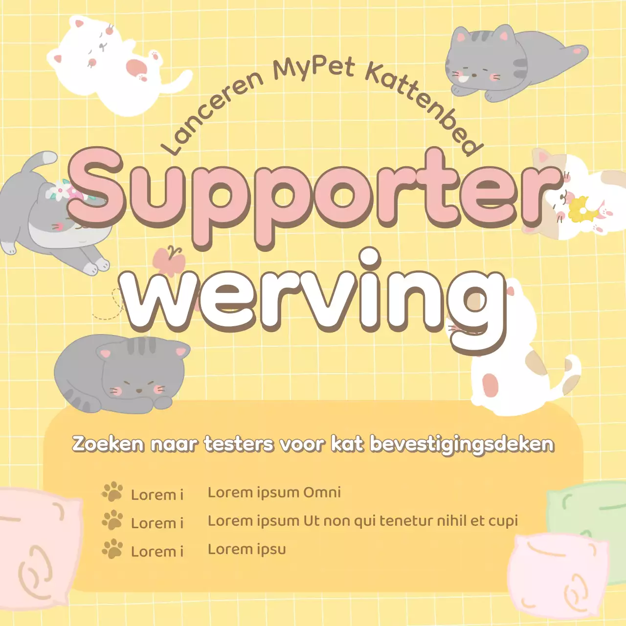 Promoot je evenement om donateurs te werven voor Yellow the Cat