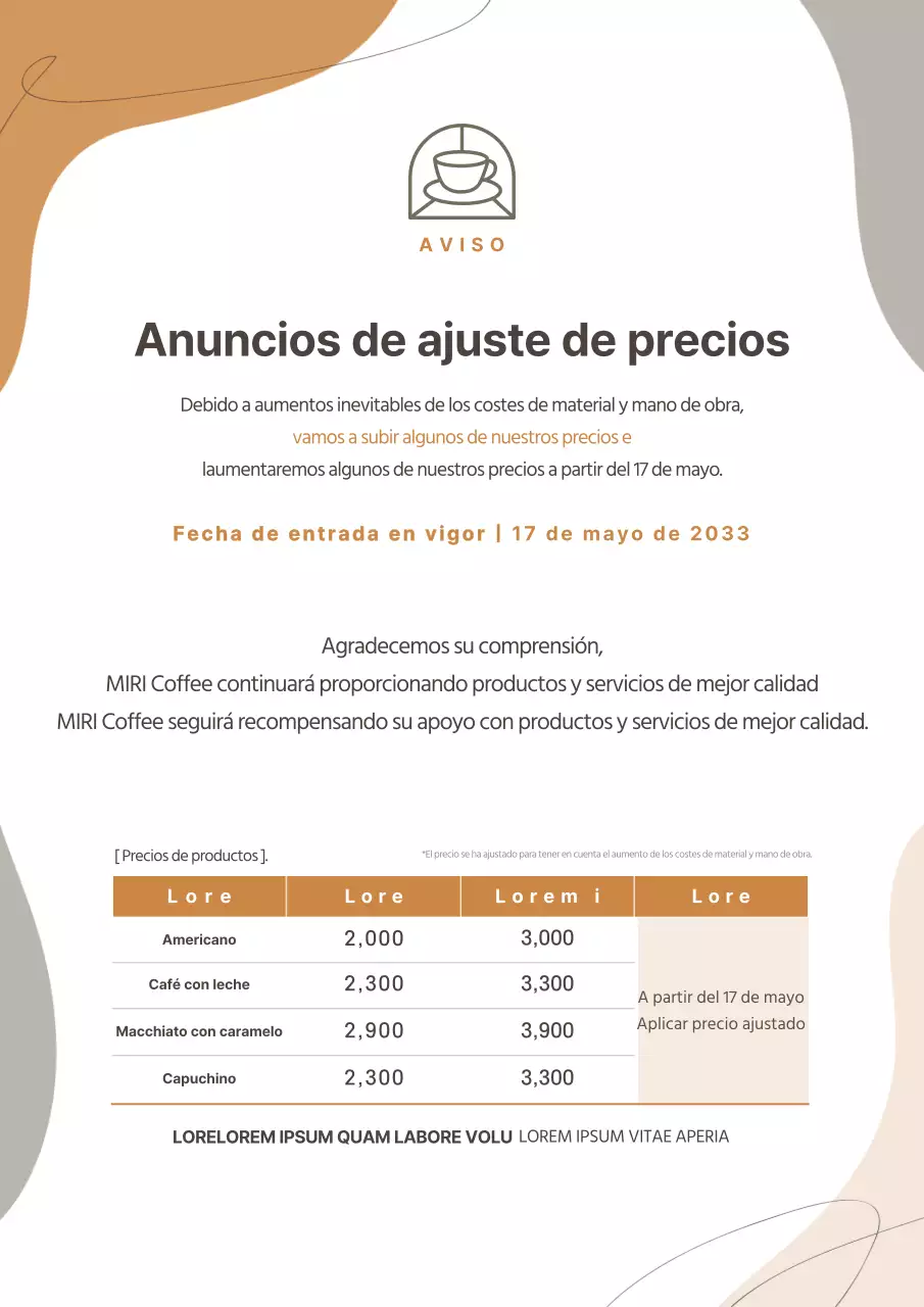 MarrónAlbaricoqueColoreadoOnduladoPrecios