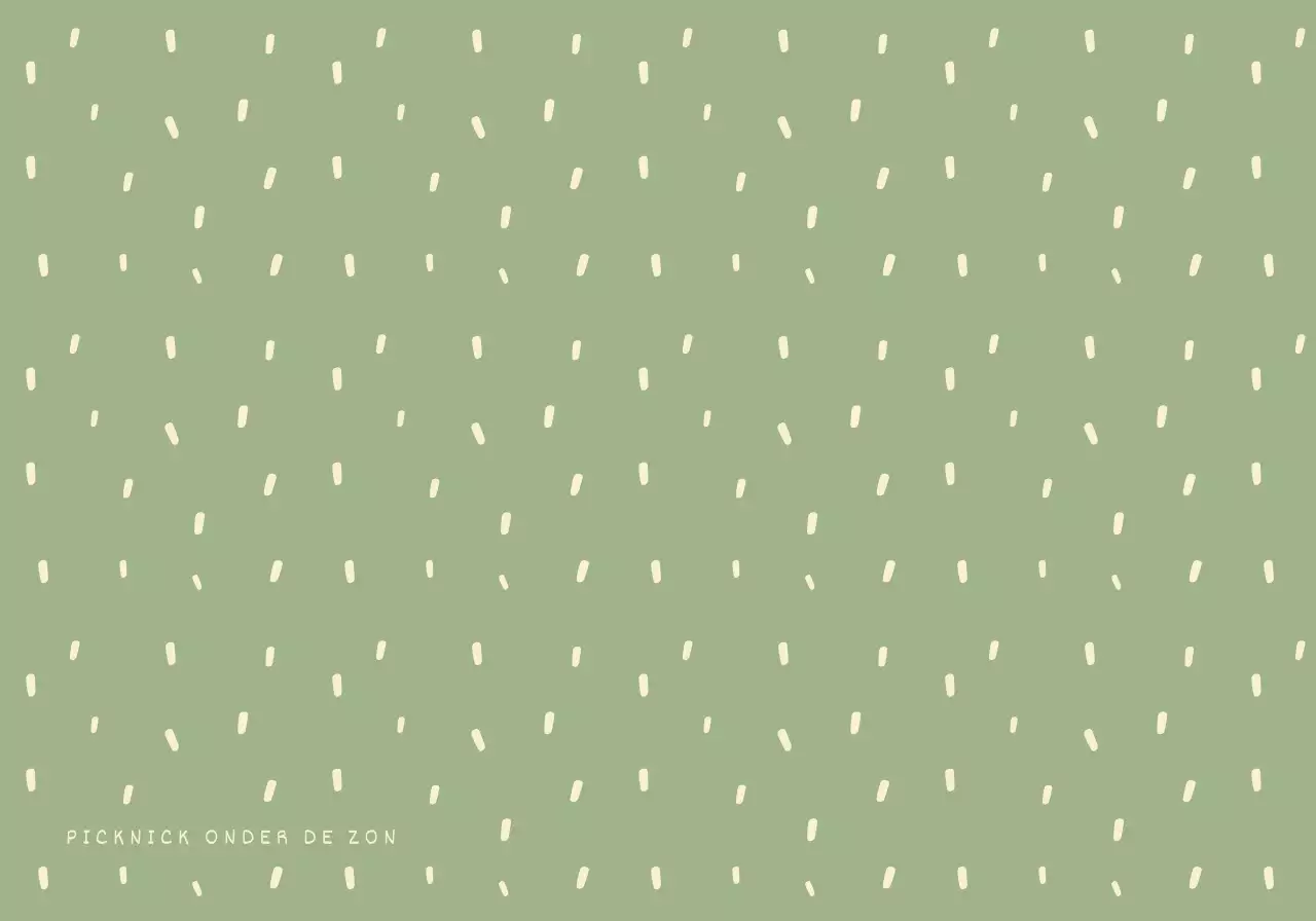 Een eenvoudig ontwerp met groene en lichtgele stippen.