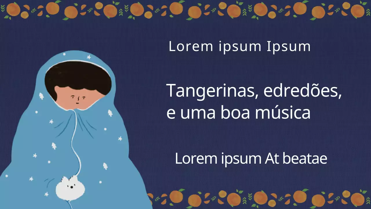 Ouvir música com ilustrações emocionais azuis