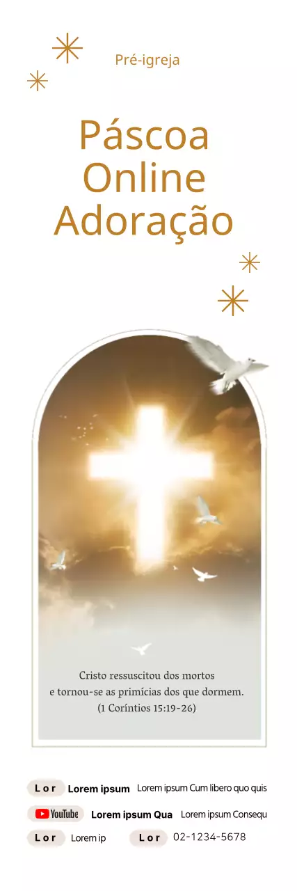 Faixas brancas de Páscoa para a igreja
