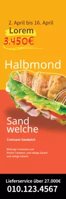 Gelb-orangefarbenes Foto Highlight Neat Restaurant Sandwich-Verkaufsveranstaltung