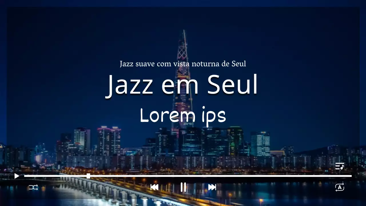 Vista nocturna de Seul e jazz relaxante