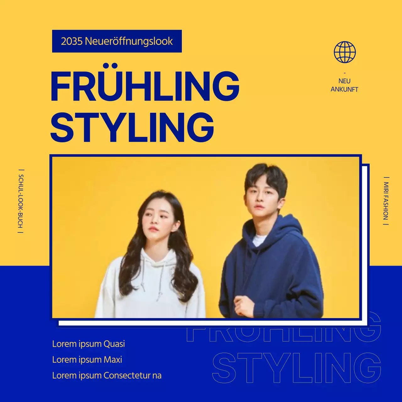 Gelb und blau gerahmte FotosHervorgehobene Vorschläge für ein frischeres Aussehen