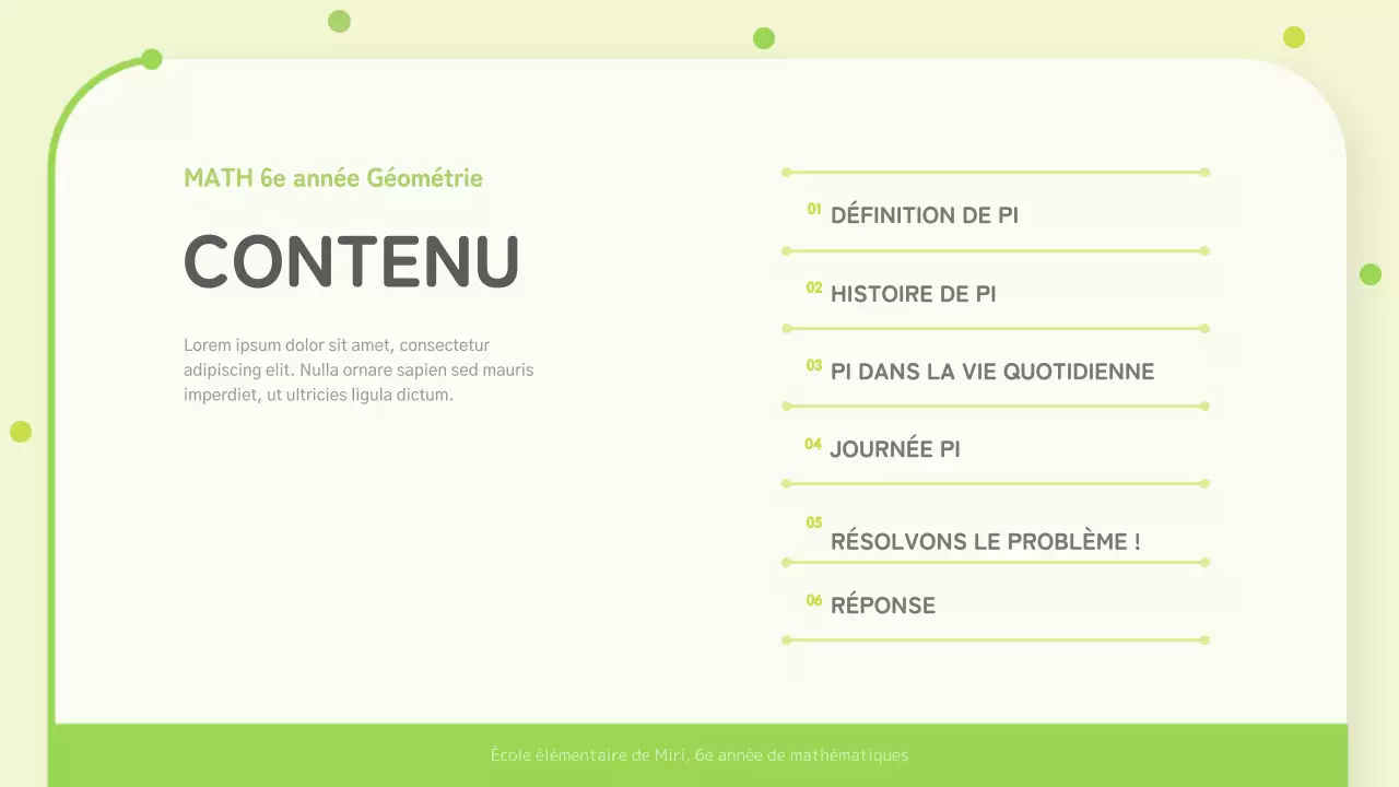 Circonférence et piday pour chartreuse