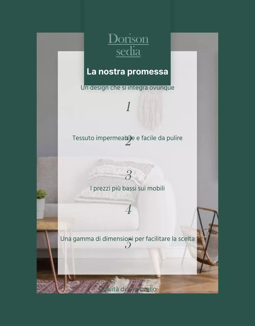 Pagina di dettaglio dei mobili