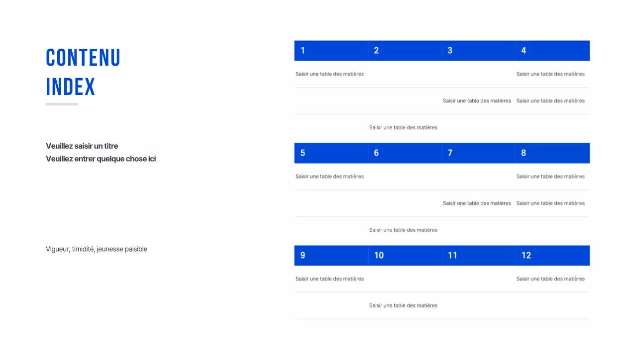 Une table simple en bleu