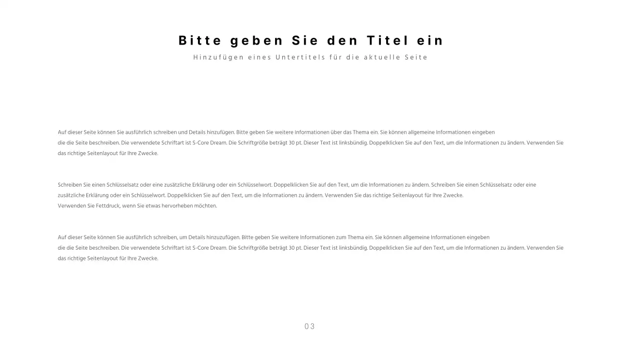 Saubere Präsentationen