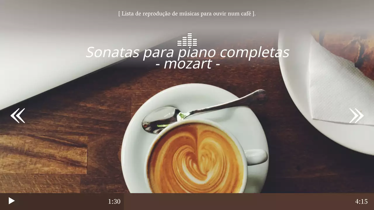 Miniaturas de listas de reprodução do YouTube com um esquema de cores limpo e castanho