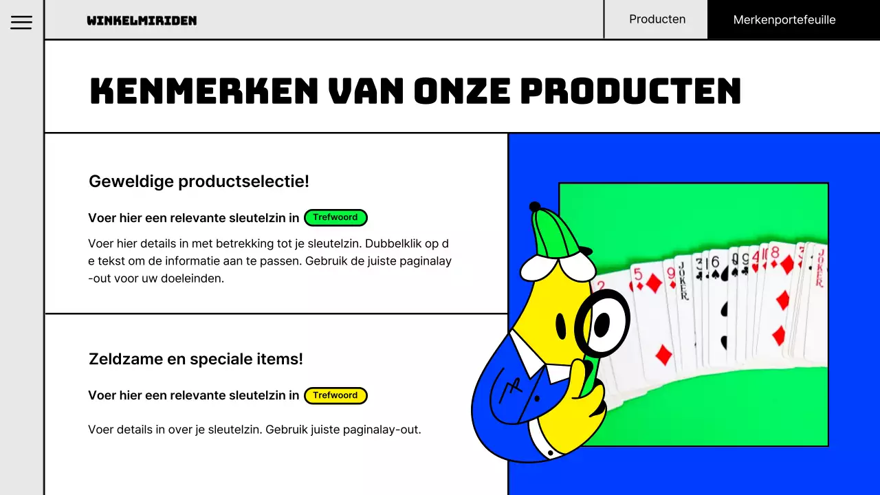 Pop illustratie concept merk portfolio in fluorescerende kleuren