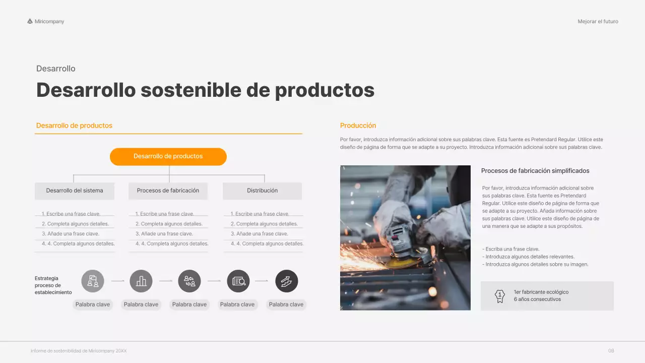 Informe ESG corporativo con un concepto rojo y colorido