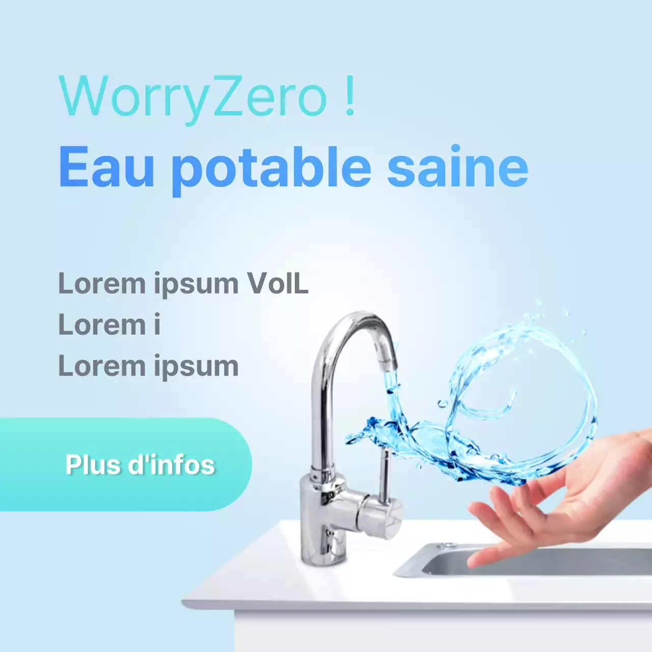 Eau du robinet salubre