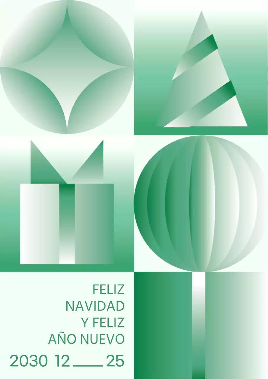 Cartel de Navidad en verde