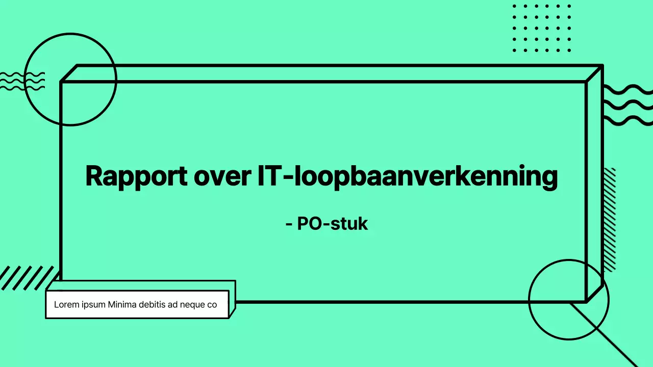 Kleurrijke, omrande loopbaanverkenningsrapporten