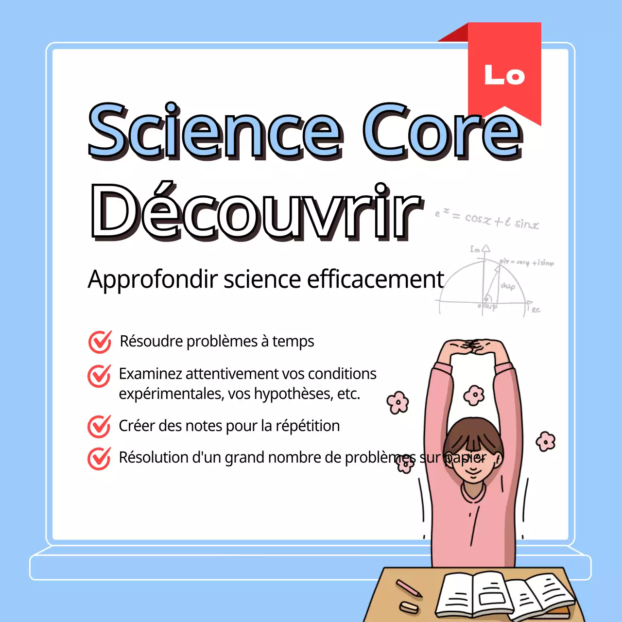 Illustration bleue Clés pour les matières de l'étape 3TIPS