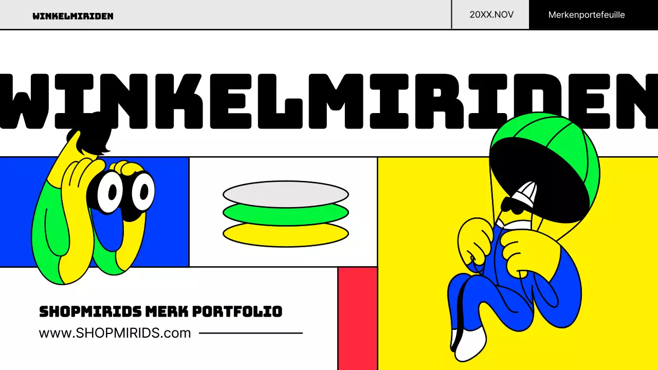 Pop illustratie concept merk portfolio in fluorescerende kleuren