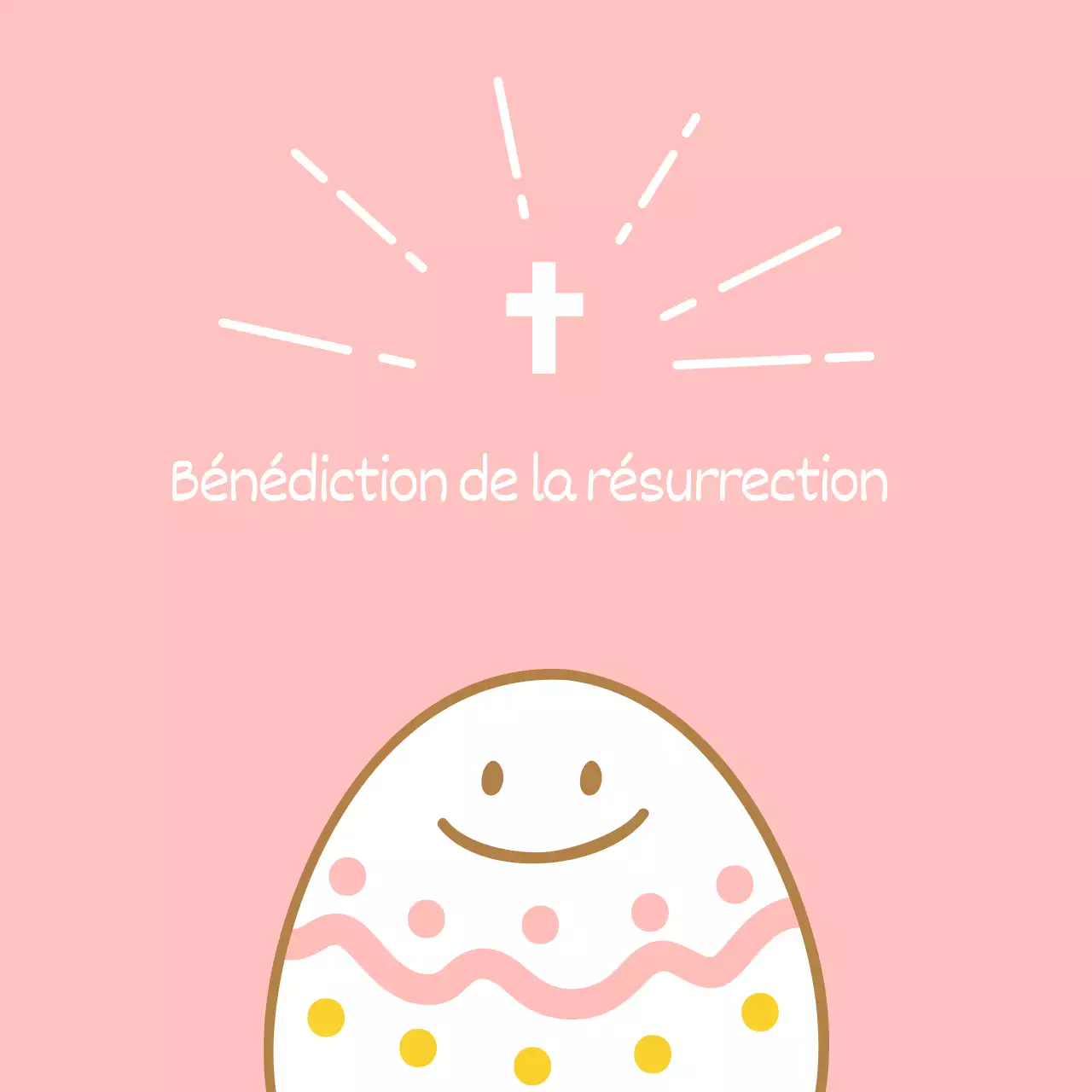 Autocollant circulaire rose et mignon pour l'église de Pâques