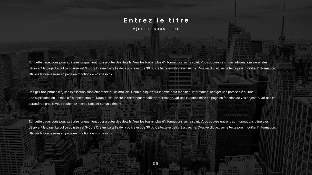 Des présentations propres