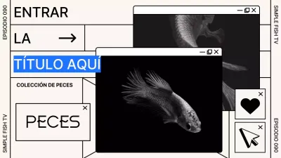 Concepto de ventana cuadriculada en negro y beige Mantener peces