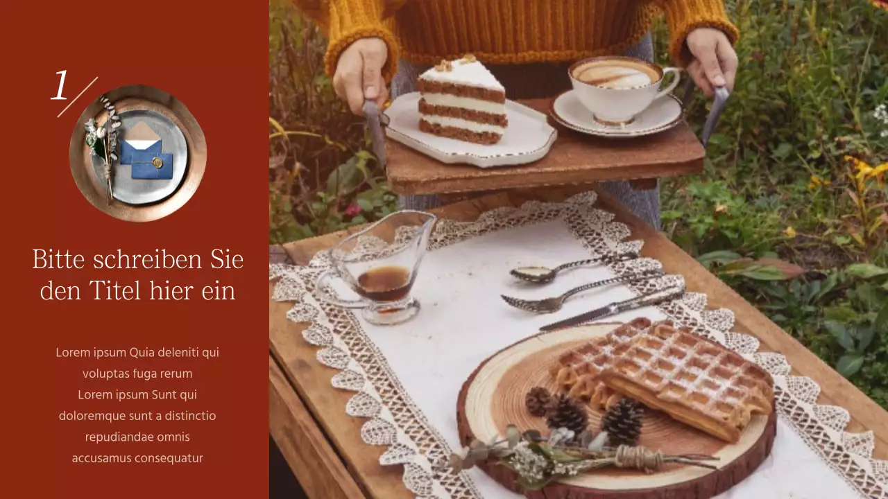 Foto-Layout in Burgunderrot