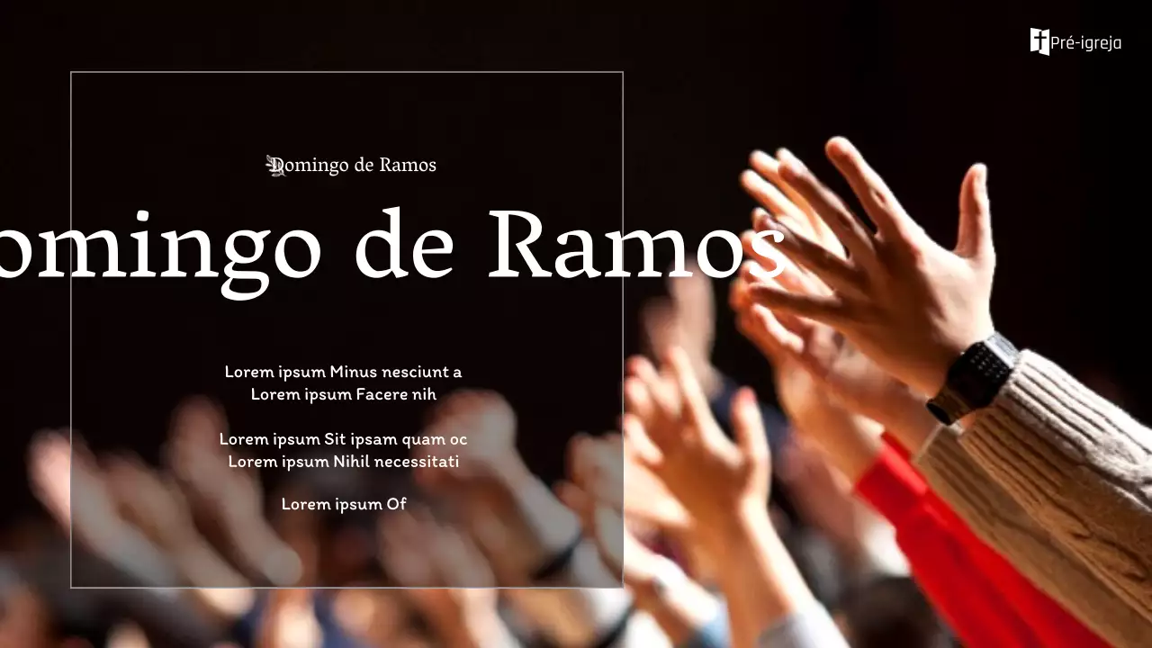 Miniatura do YouTube da oração da alvorada do Domingo de Ramos, a preto e branco