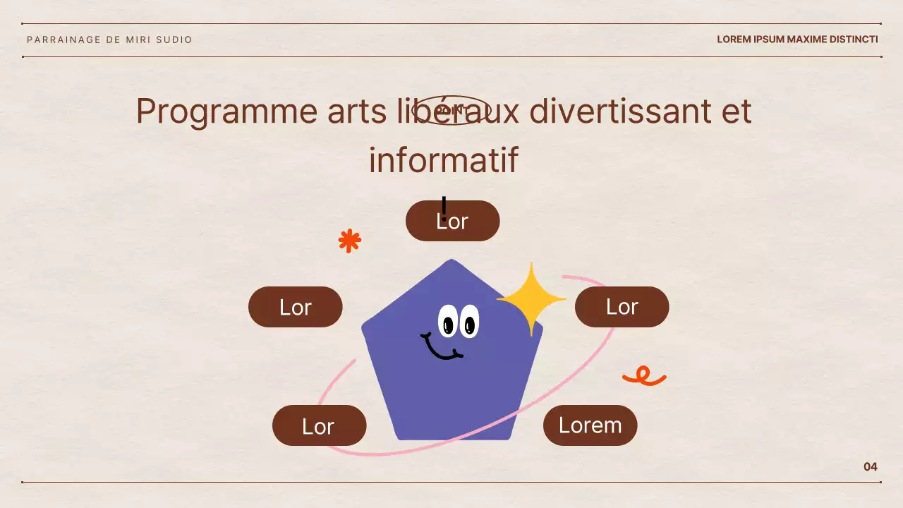 La proposition de Hyun Chan, talentueux internaute, avec un fond en papier et des formes géométriques colorées