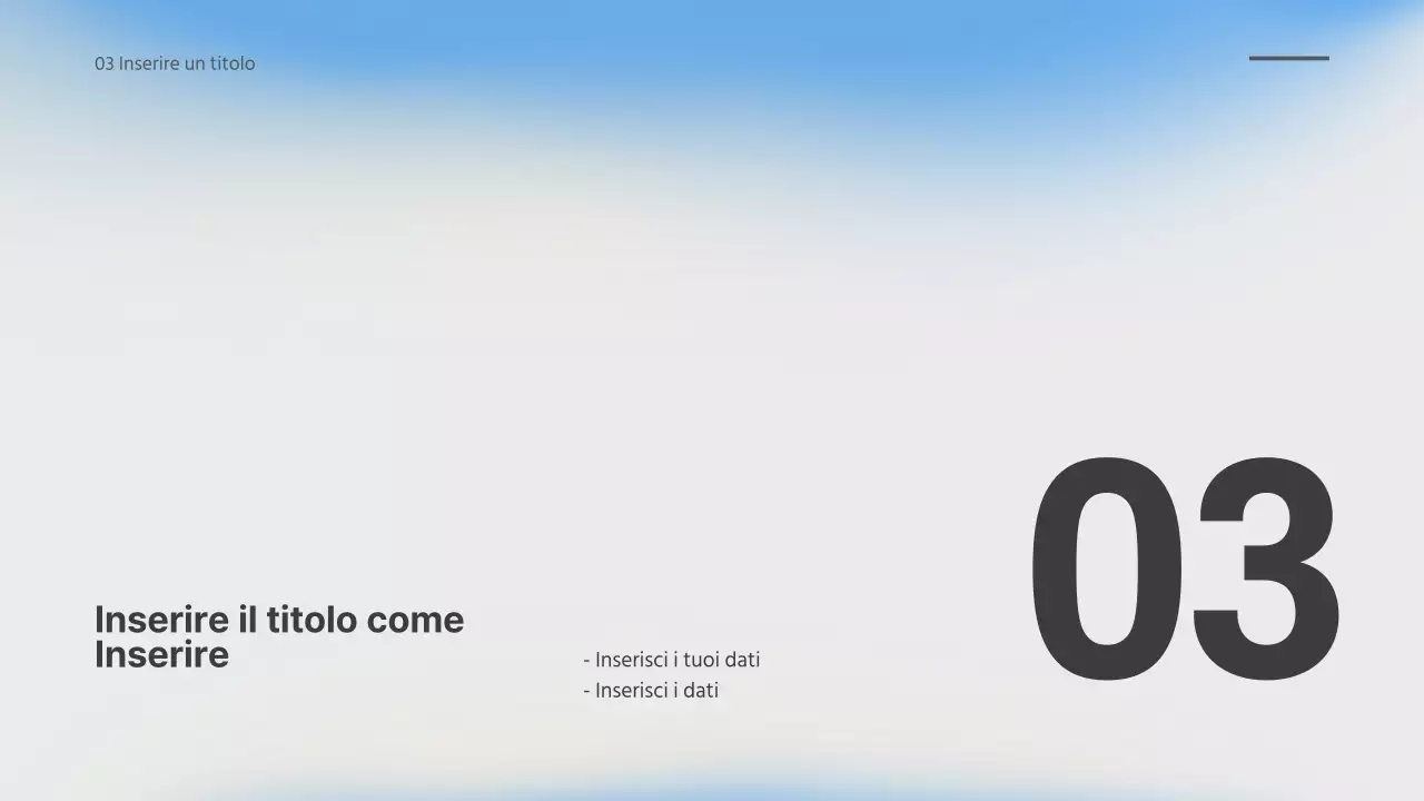 Presentazione sfumata del gradiente