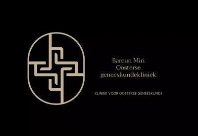 Zwart symbool Logo Oosterse kliniek teken