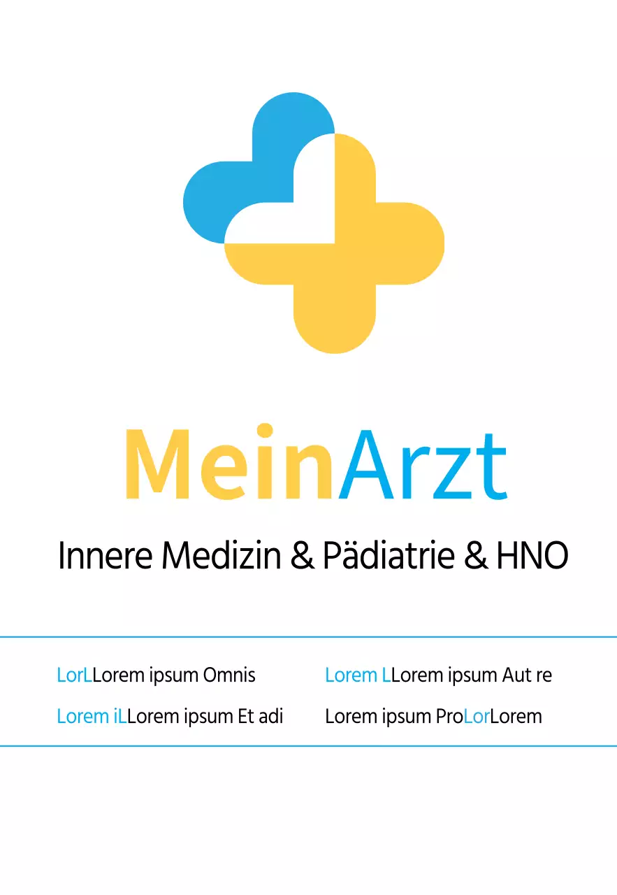 Eine blau-gelbe, aufgeräumte Klinik für Innere Medizin