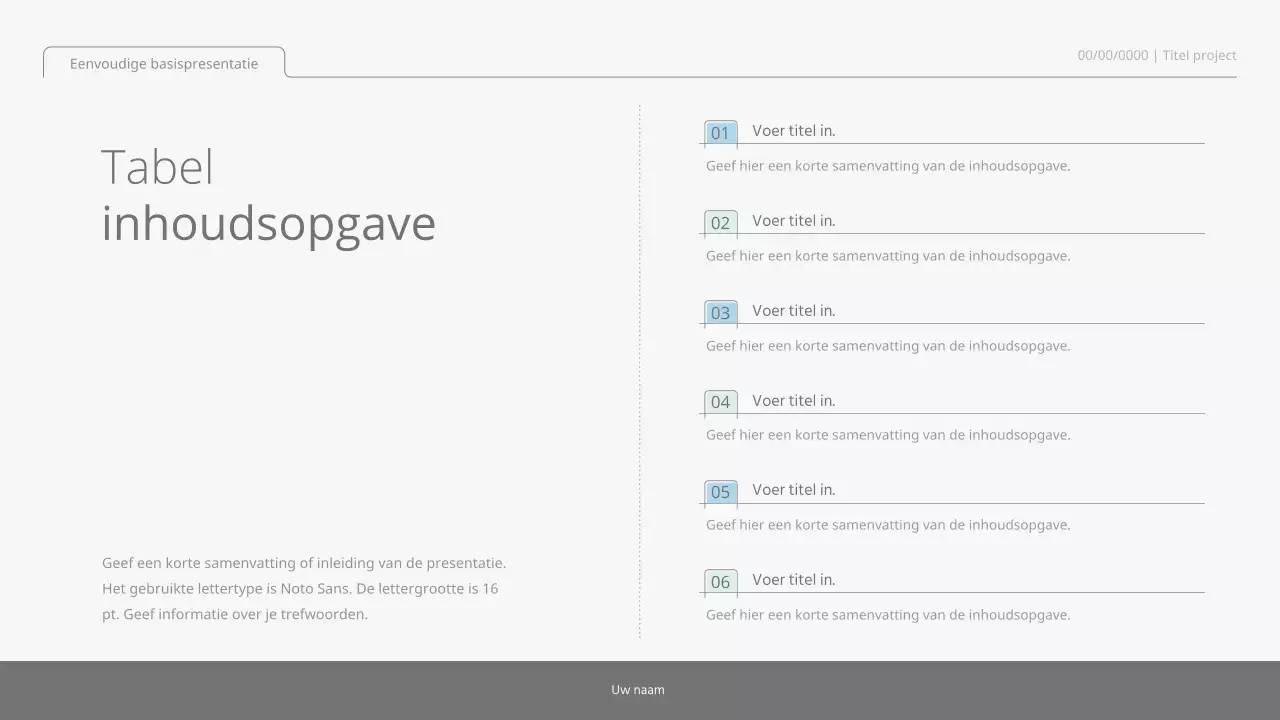 Eenvoudige, eenvoudige presentatieset in pastelkleuren en wit