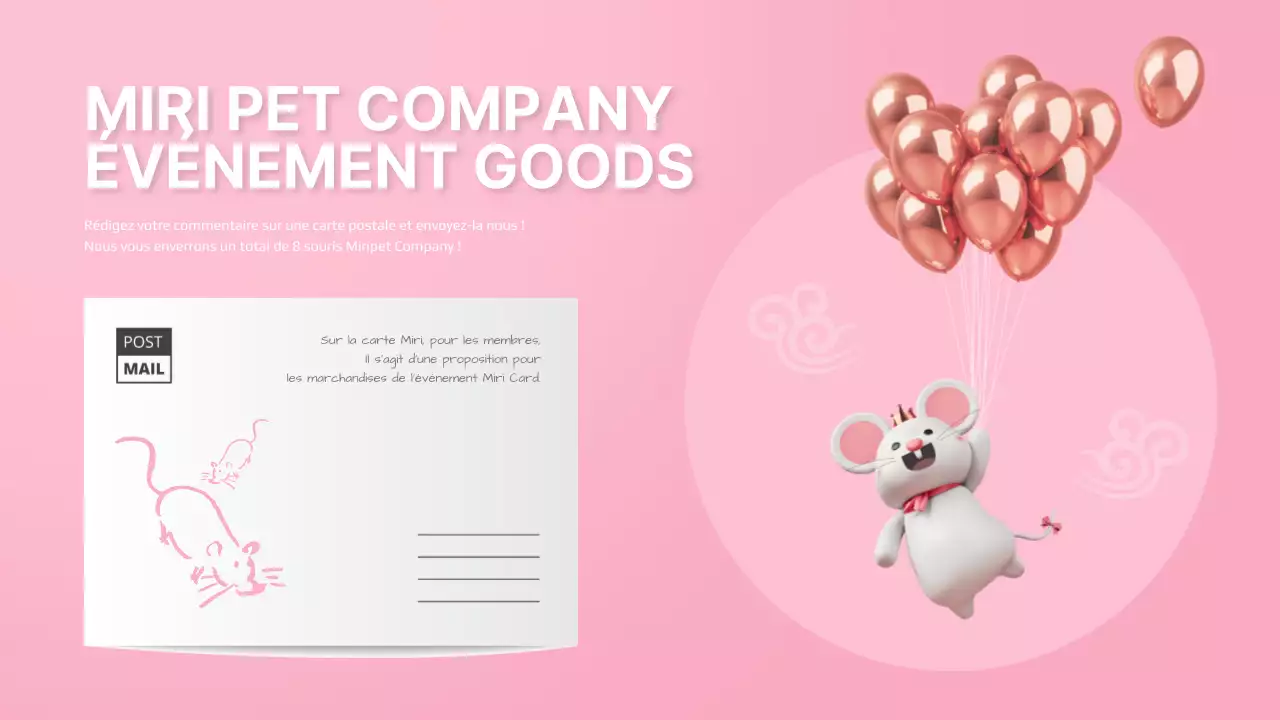 Présentation des marchandises en rose et blanc