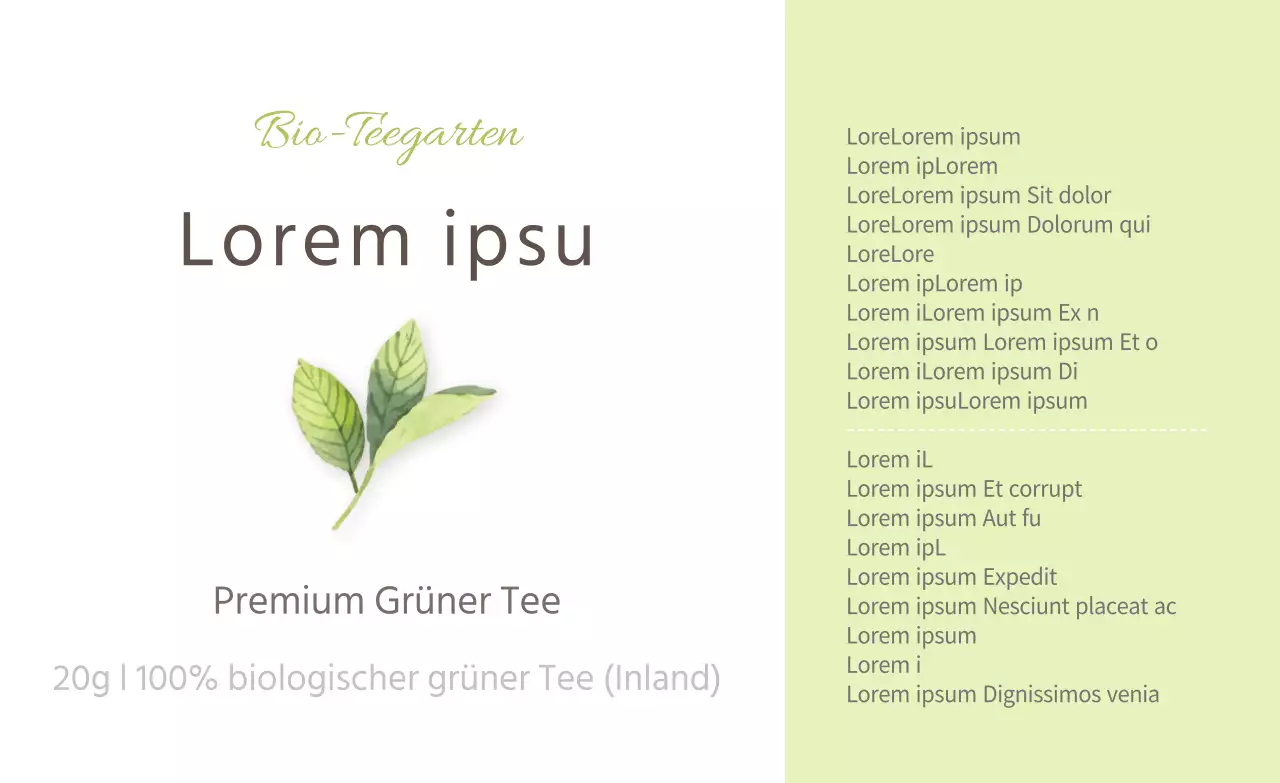 Einfacher Grüntee-Aufkleber in Hellgrün