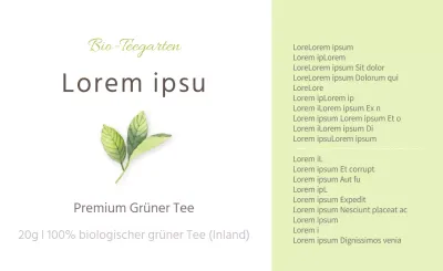 Einfacher Grüntee-Aufkleber in Hellgrün