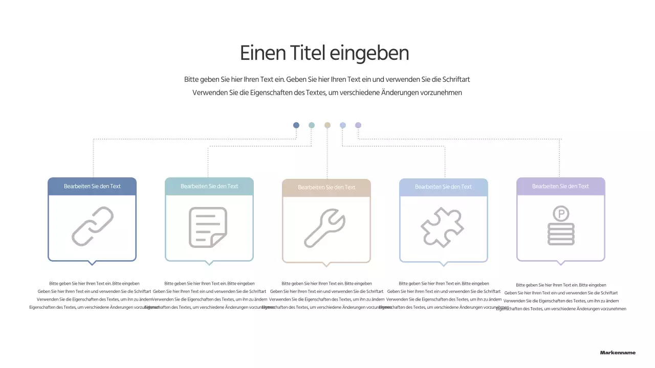 Eine einfache Konzept-Agenda in Pastellfarben