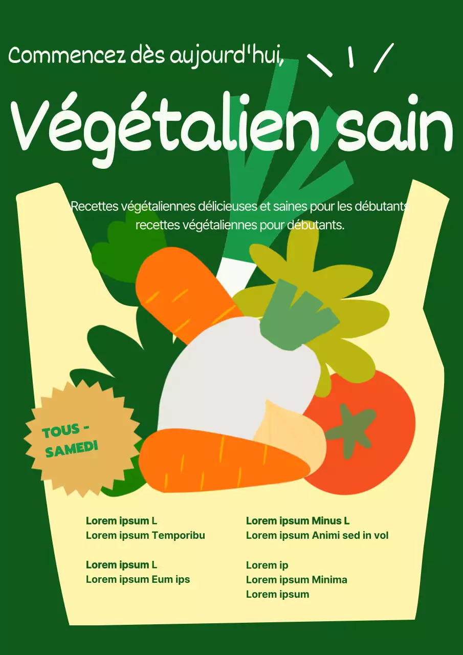 Promouvoir le véganisme en mettant en évidence les options saines dans les caddies jaunes.