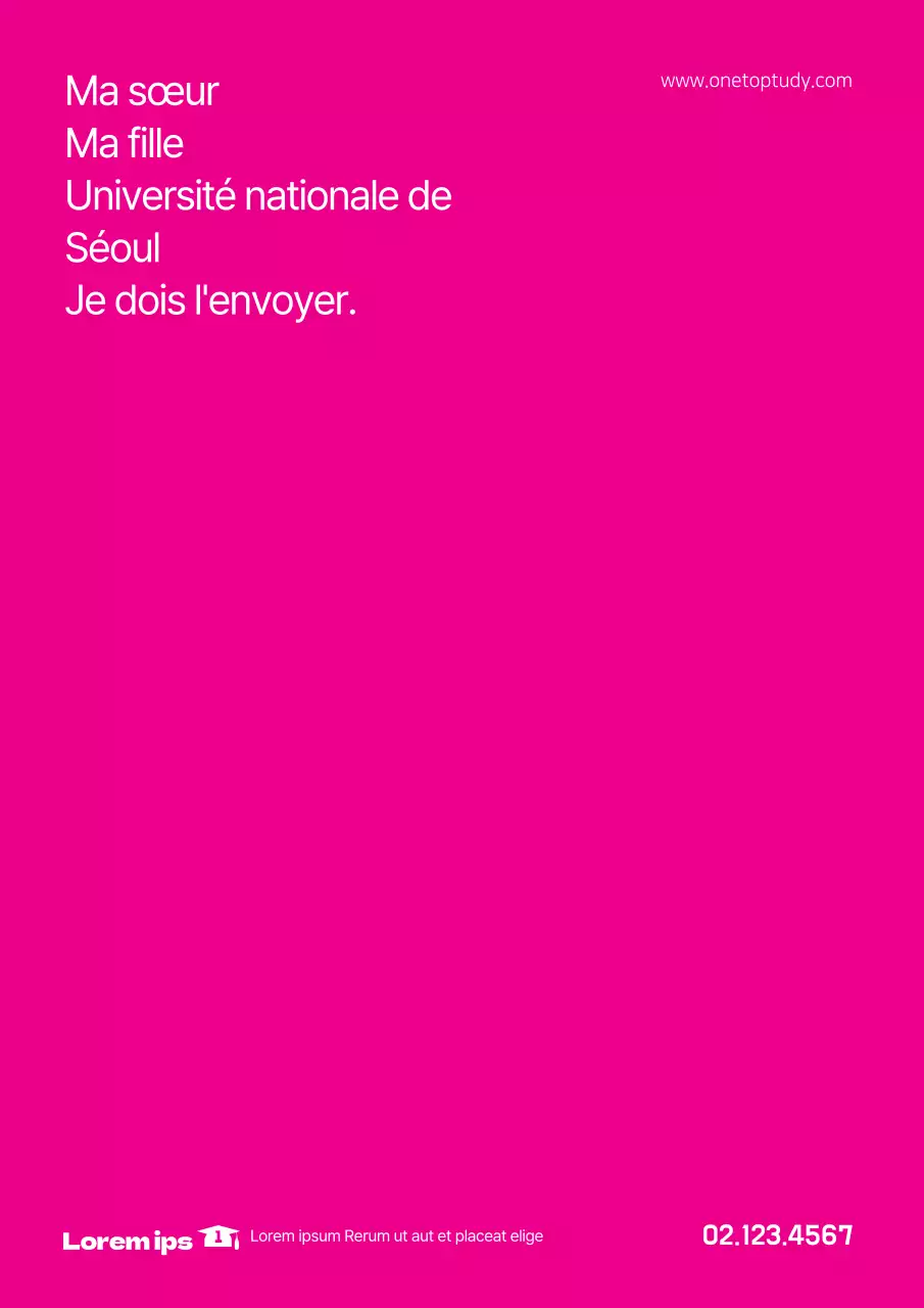 Prospectus promouvant le programme d'amélioration des résultats scolaires de l'école sur fond rose