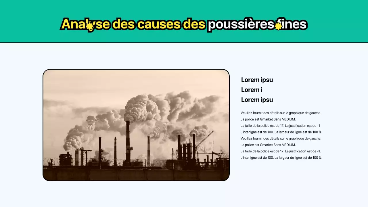 Modèle de particules dans l'environnement