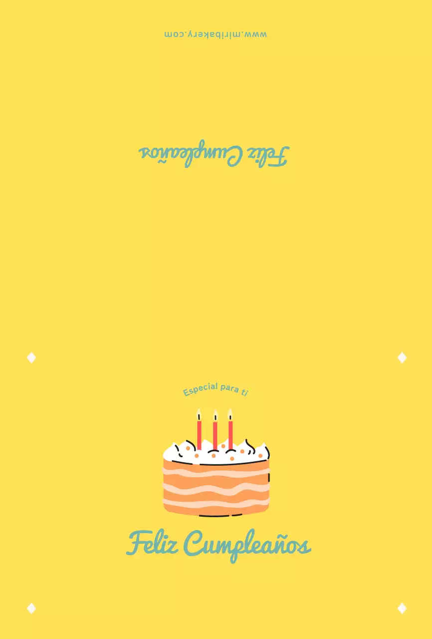 Ilustración de tarta Fiesta de cumpleaños en amarillo