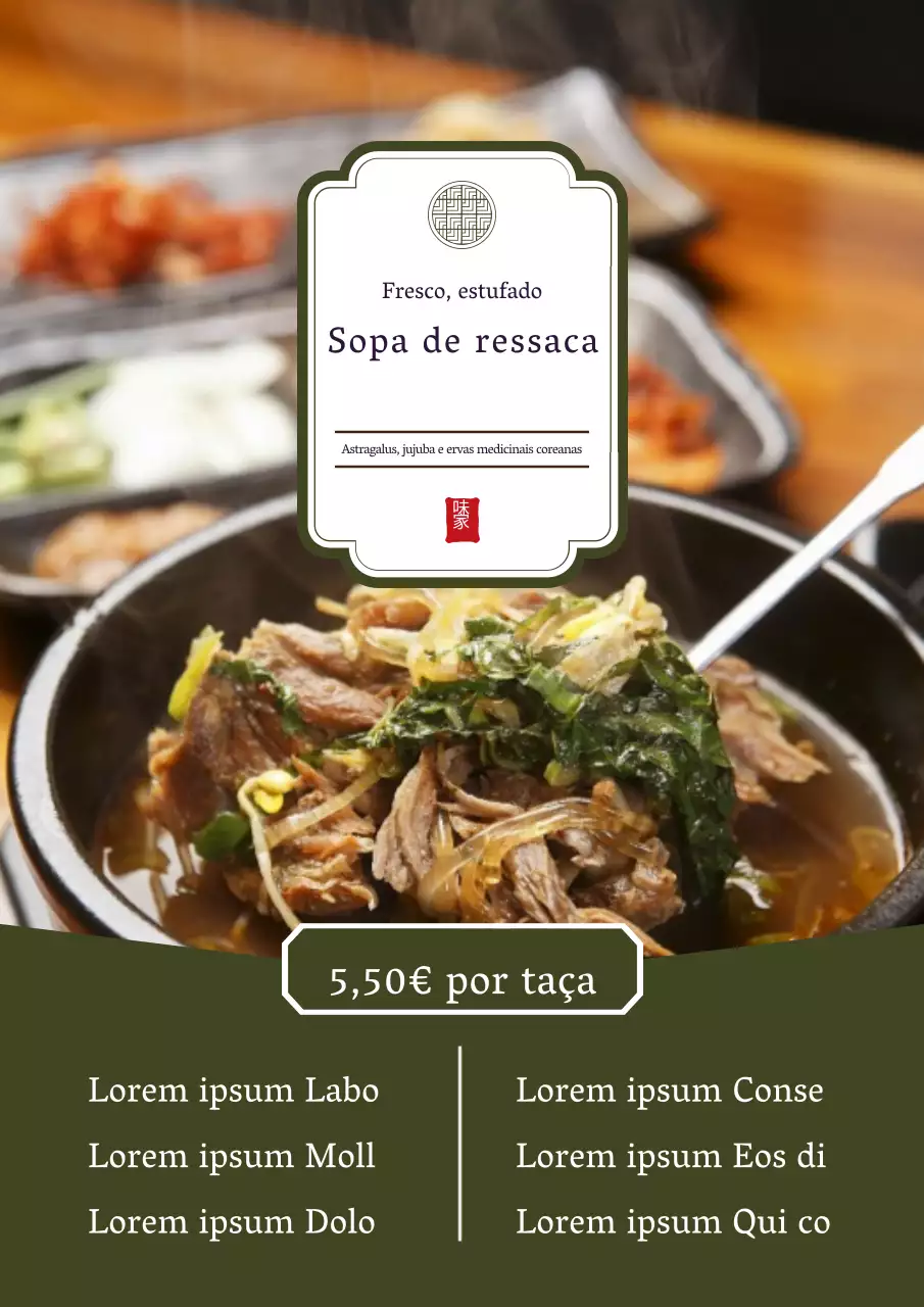 Quadro de menu de loja de ramen com imagens de ramen vermelho e branco